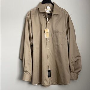 Michael Kors Men's Casual Tan Button Down Shirt